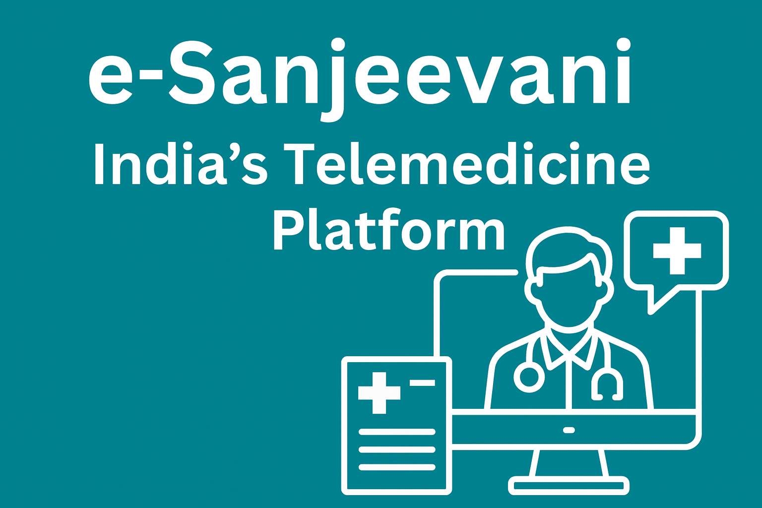 eSanjeevani logo with doctor illustration - India’s free telemedicine platform